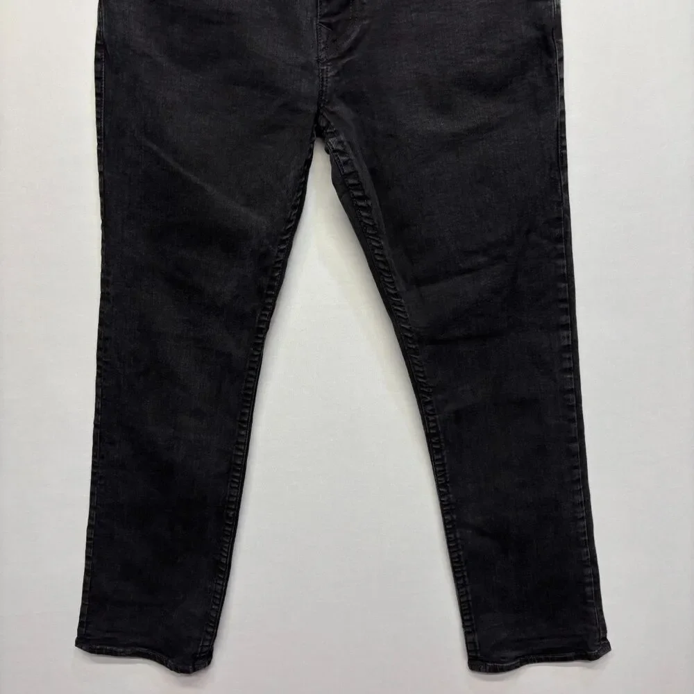 True Religion Men Ricky Relaxed Straight Jeans Size 33x32 Black Denim C124 -5